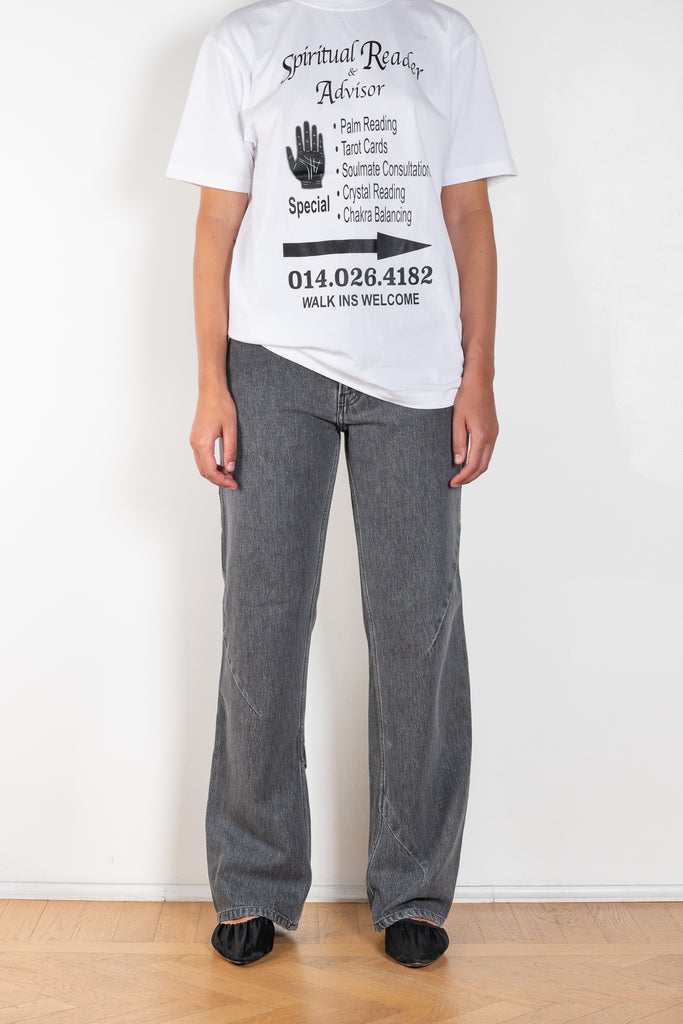 The Slanted jeans by Gauchere is a straight leg jeans with all over slants for a defined signature look