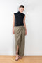 The Paita Long Skirt by Gauge81 is a maxi length wrap skirt with a zip closure in silk