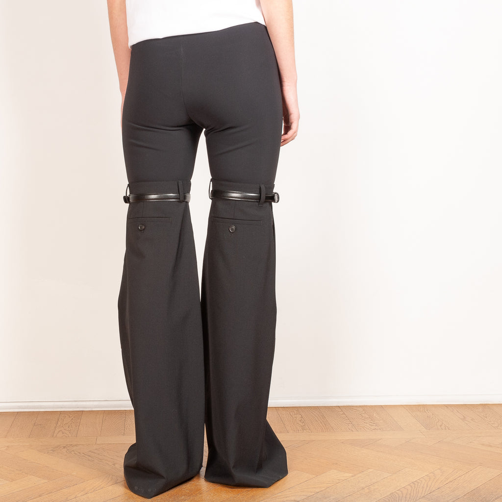 hybrid flare trousers black coperni