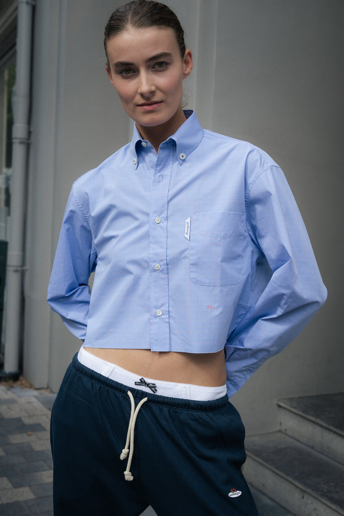 Homme Girls Cropped Oxford Shirt