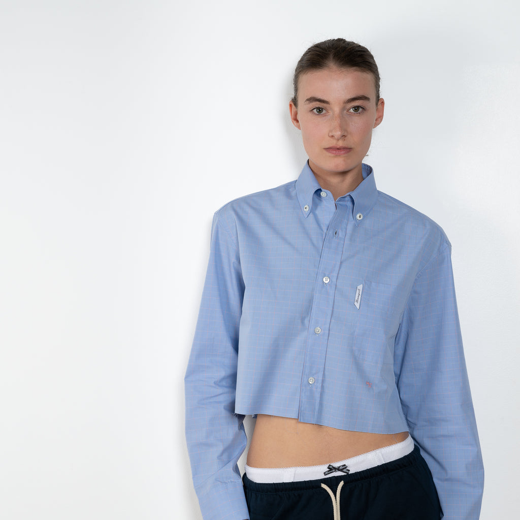 Homme Girls Cropped Oxford Shirt