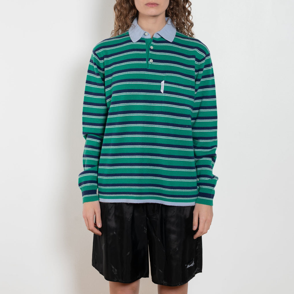 hommegirls knit stripe polo