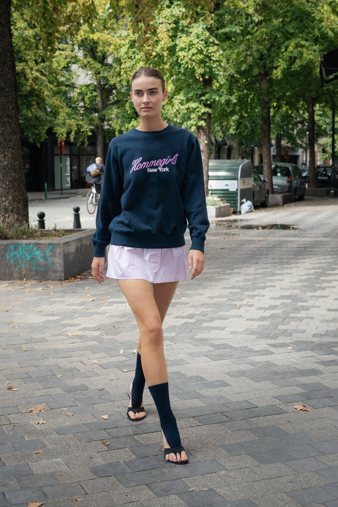 HommeGirls Neon Logo Crewneck Sweatshirt