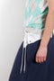 The Jamaica Polo Skirt by Julie Kegels is a maxi skirt in piqué cotton with contrasting waistband