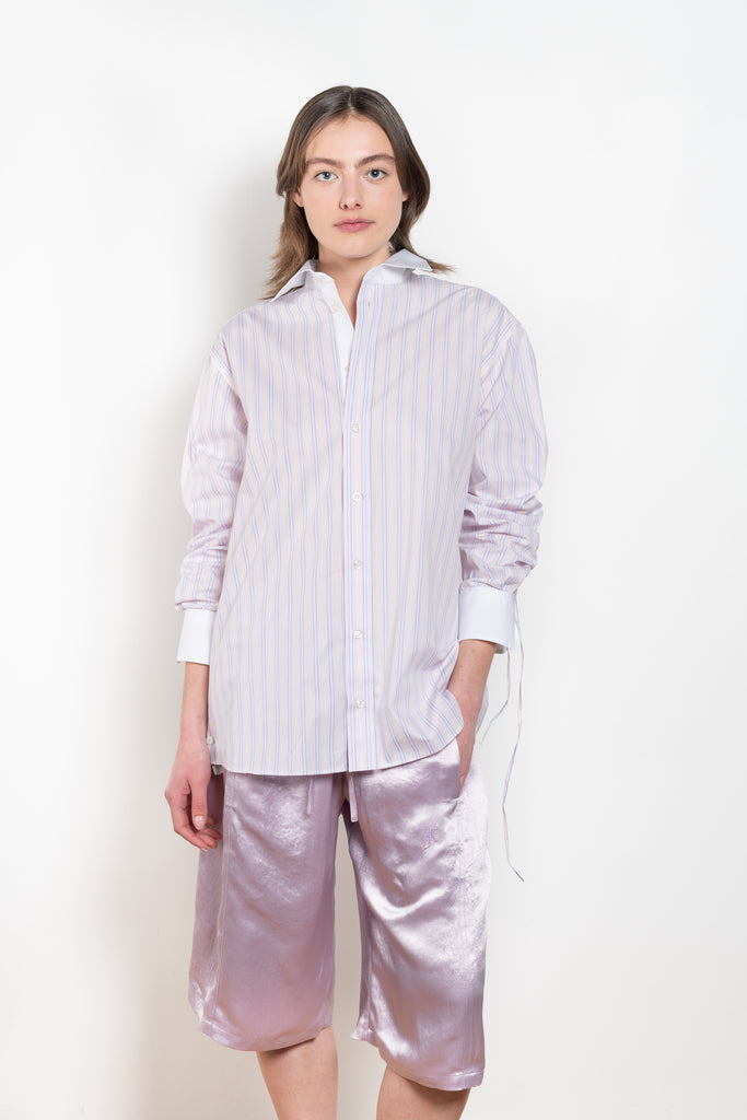 The Pifty 50-50 Shorts by Julie Kegels is a satin bermuda shorts with a drawstring closure