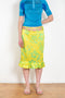 The Sonny Silk Skirt by Julie Kegels is a low waist silk skirt with a cut-out belt loop detail and a floral print
