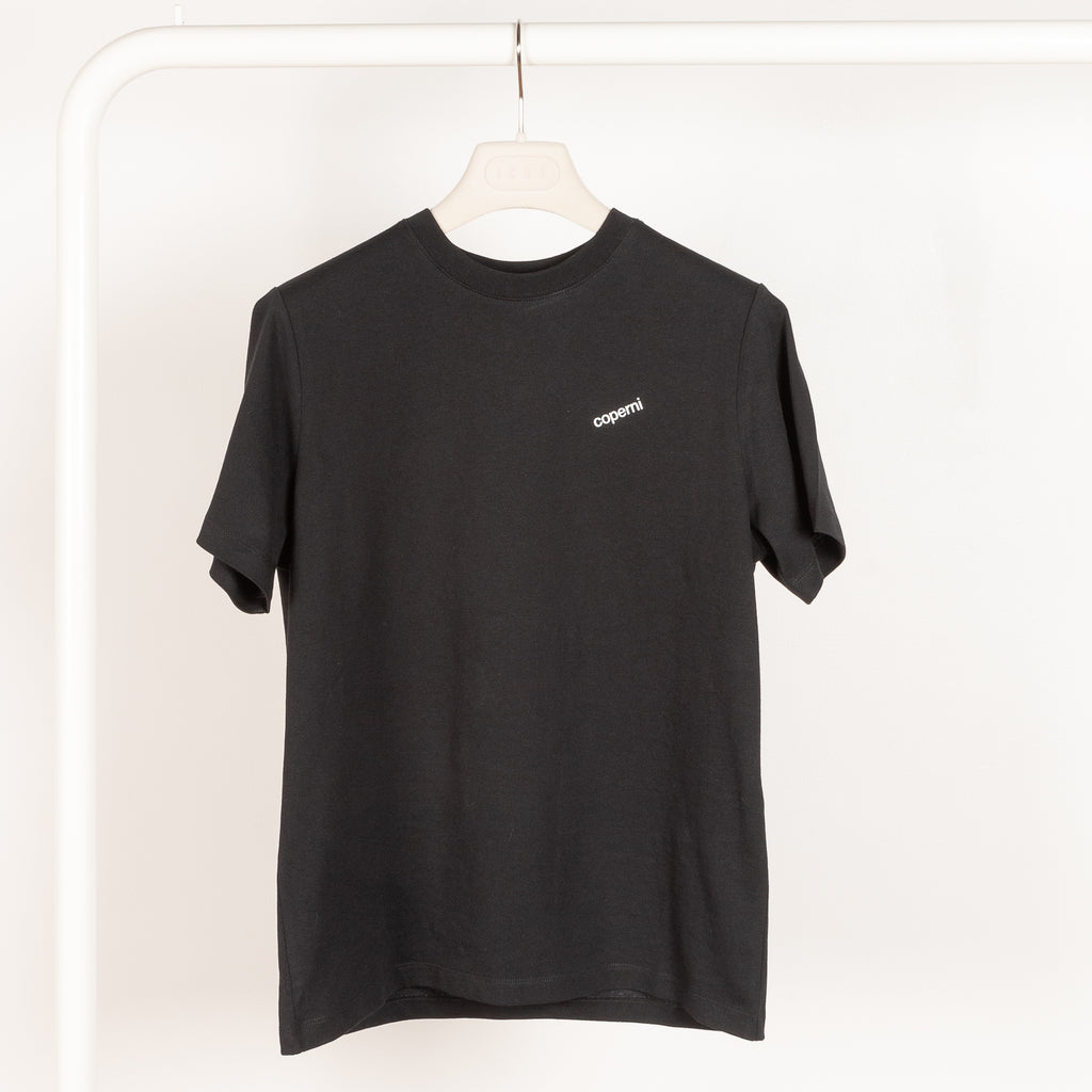 logo boxy tshirt black coperni