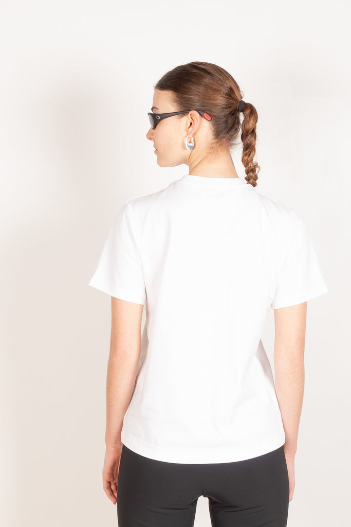 logo boxy tshirt optic white coperni