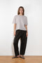 The Cila Tee by LISA YANG is a fine knit cashmere t-shirt with a classic round neck and rolled trim edges