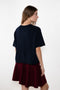 The Cila Tee by LISA YANG is a fine knit cashmere t-shirt with a classic round neck and rolled trim edges
