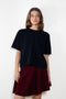 The Cila Tee by LISA YANG is a fine knit cashmere t-shirt with a classic round neck and rolled trim edges