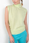 The Cynthia Top by Lisa Yang is a fine sleeveless top of exceptional softness with a light airy feel and a neat high neck