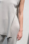The Drew Top by Lisa Yang is a fine sleeveless top of exceptional softness with a light airy feel and a side slit