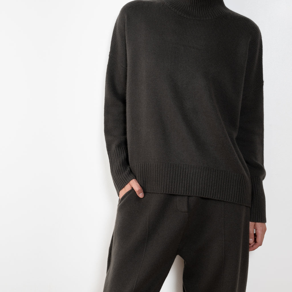 The Heidi Sweater by Lisa Yang is crafted in rich, heavy knit cashmere