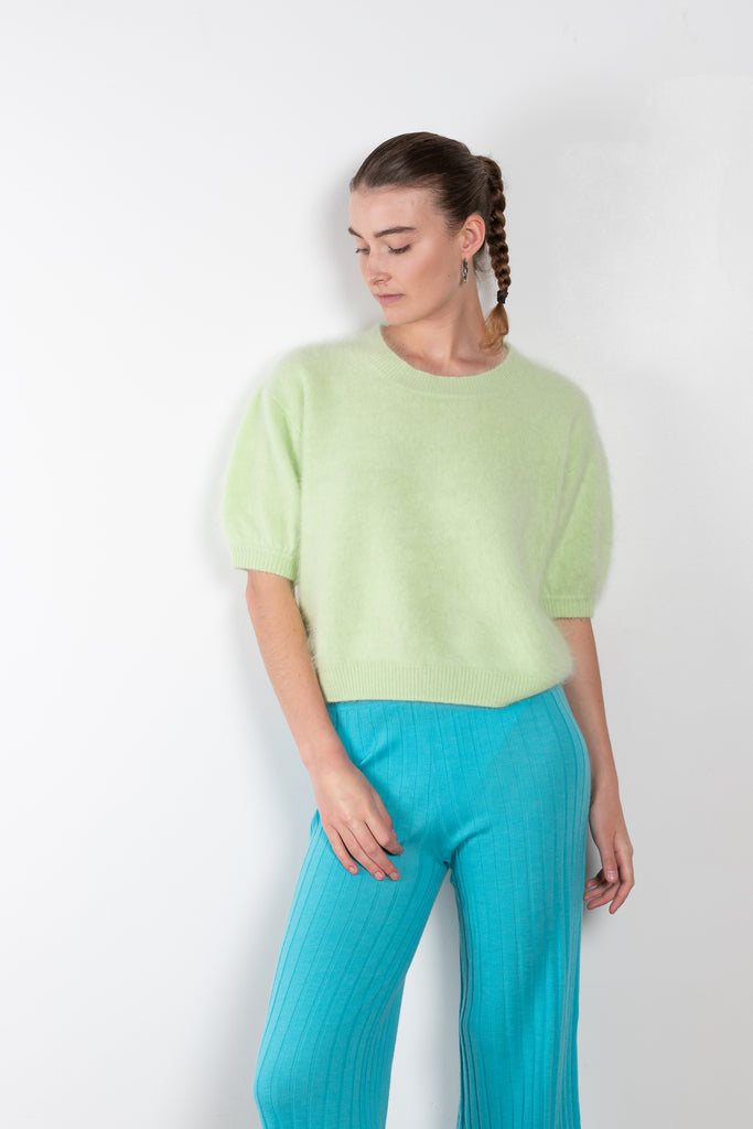 The Juniper Top by Lisa Yang is an elegant top in brushed cashmere with a light and airy feel