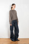 The Karine Sweater by Lisa Yang is a 5 gauge cashmere plain knit with a relaxed, cropped and boxy fit