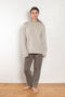 The Kristy Sweater by Lisa Yang is a 5 gauge cashmere relaxed knit with a longline silhouette and crewneck crafted in a heavy knit cashmere with a textured hand feel