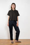 The Leith Top by Lisa Yang designed with a relaxed silhouette, it features a pointed collar, short sleeves, and subtly dropped shoulders