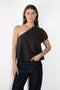 The Livana Top by LISA YANG reimagines everyday knitwear with a modern, asymmetrical silhouette