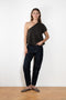 The Livana Top by LISA YANG reimagines everyday knitwear with a modern, asymmetrical silhouette