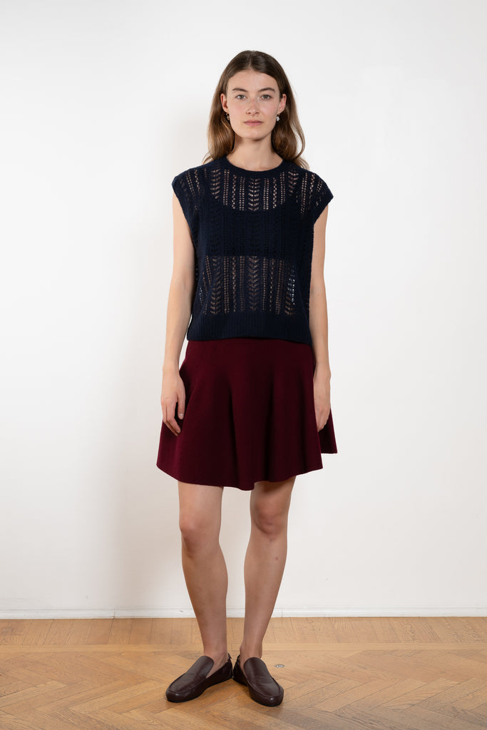The Nian Vest by Lisa Yang is a lightweight knit crafted from a luxurious blend of cashmere and silk