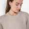 The Noor Sweater by Lisa Yang features a ribbed neck, dropped shoulders, oversized profile.