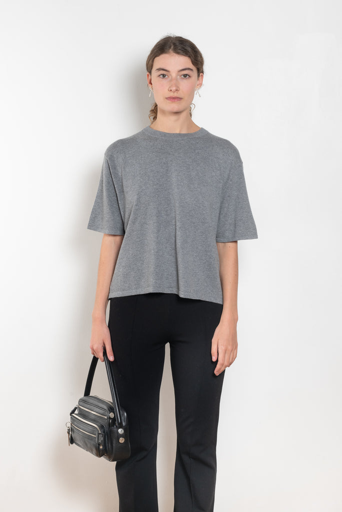The Rubie Tee by Lisa Yang is a fine knit cashmere t-shirt with a classic round neck