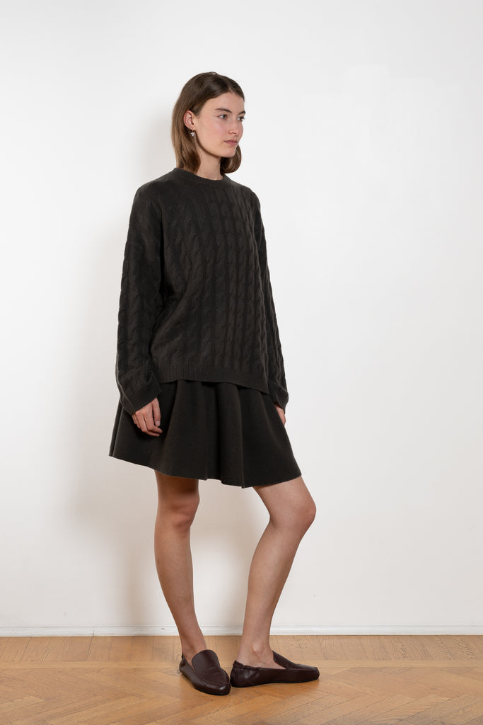 The Seymour Sweater by Lisa Yang with its soft cashmere quality, which moulds comfortably to your skin.