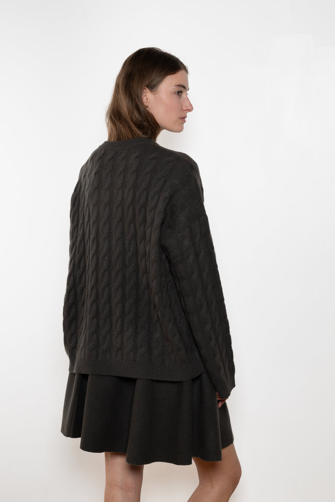 The Seymour Sweater by Lisa Yang with its soft cashmere quality, which moulds comfortably to your skin.
