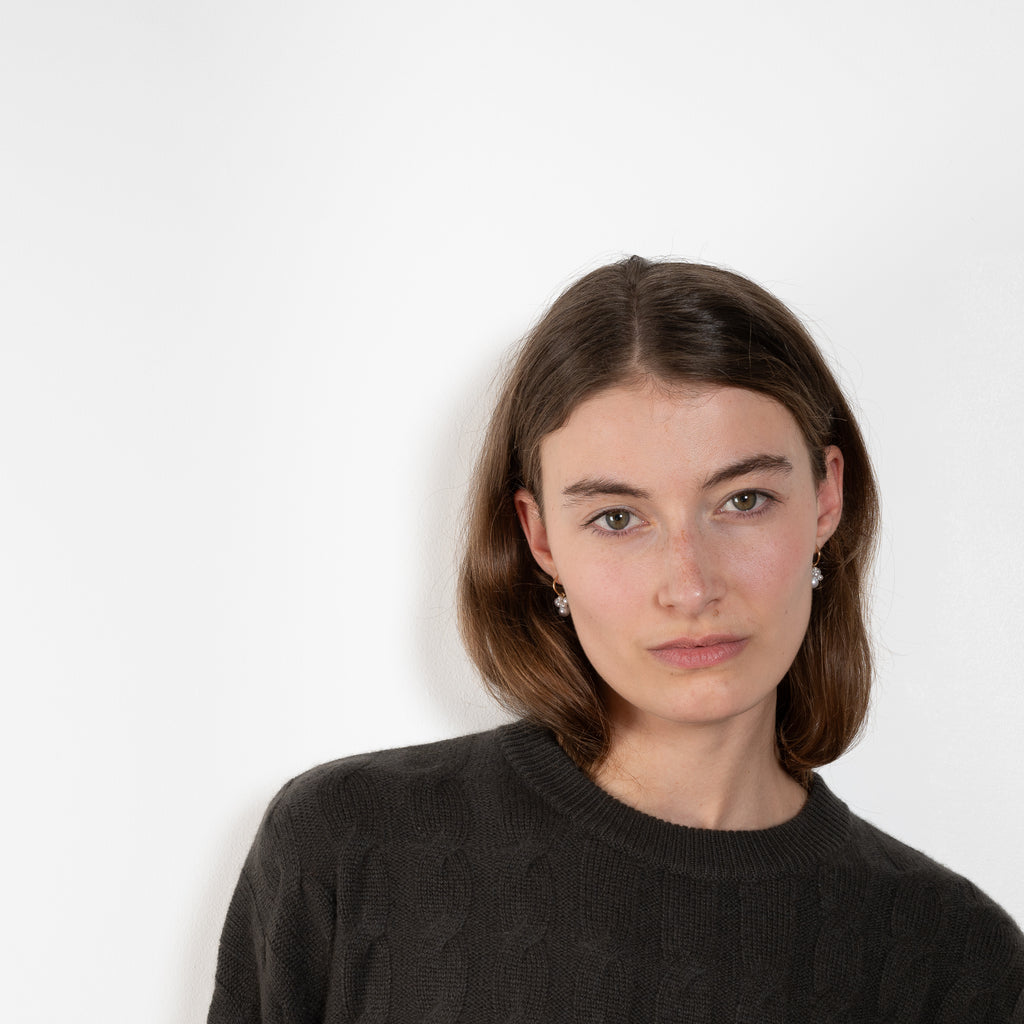 The Seymour Sweater by Lisa Yang with its soft cashmere quality, which moulds comfortably to your skin.