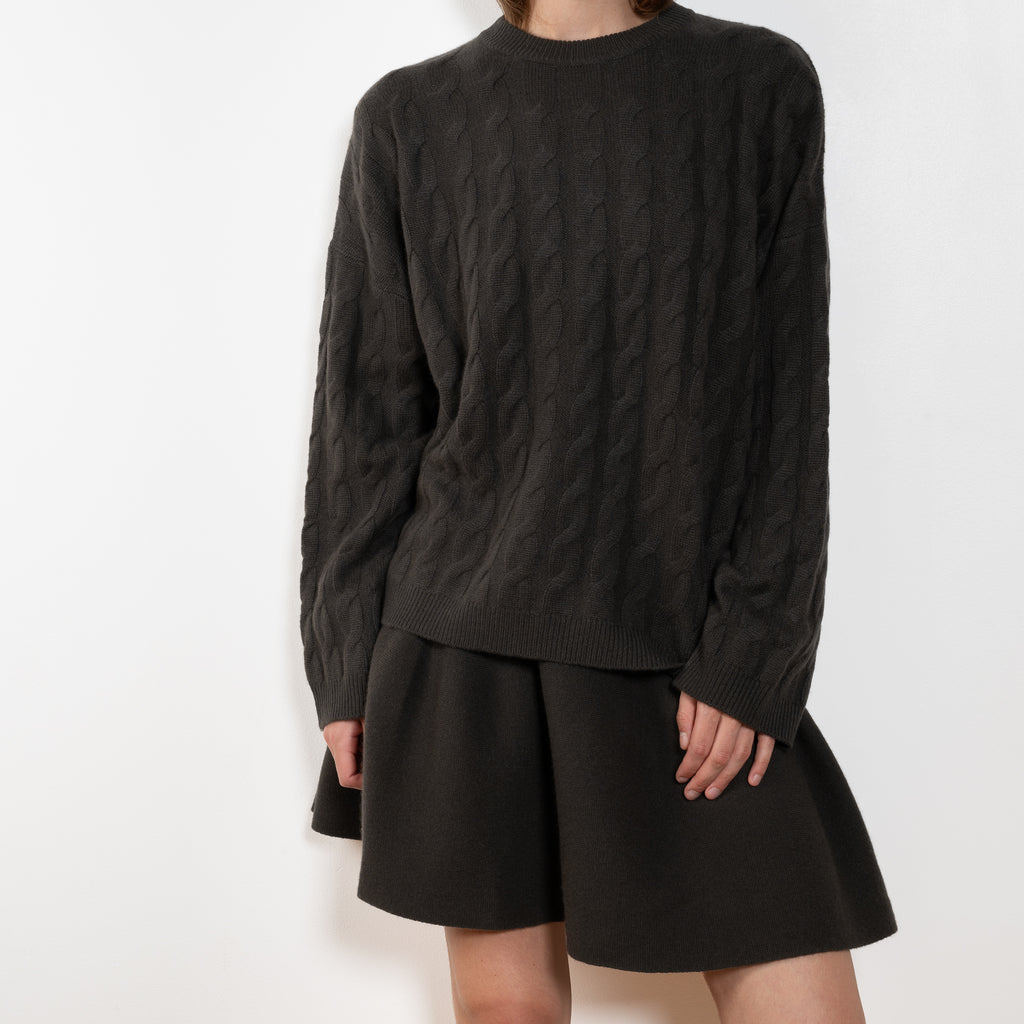 The Seymour Sweater by Lisa Yang with its soft cashmere quality, which moulds comfortably to your skin.