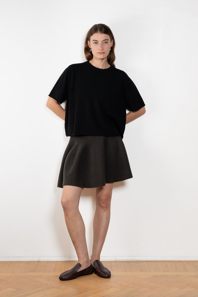 The Wren Skirt by Lisa Yang embodies Lisa Yang's brand motif, which refers to the soft and gentle feeling of the fiber.