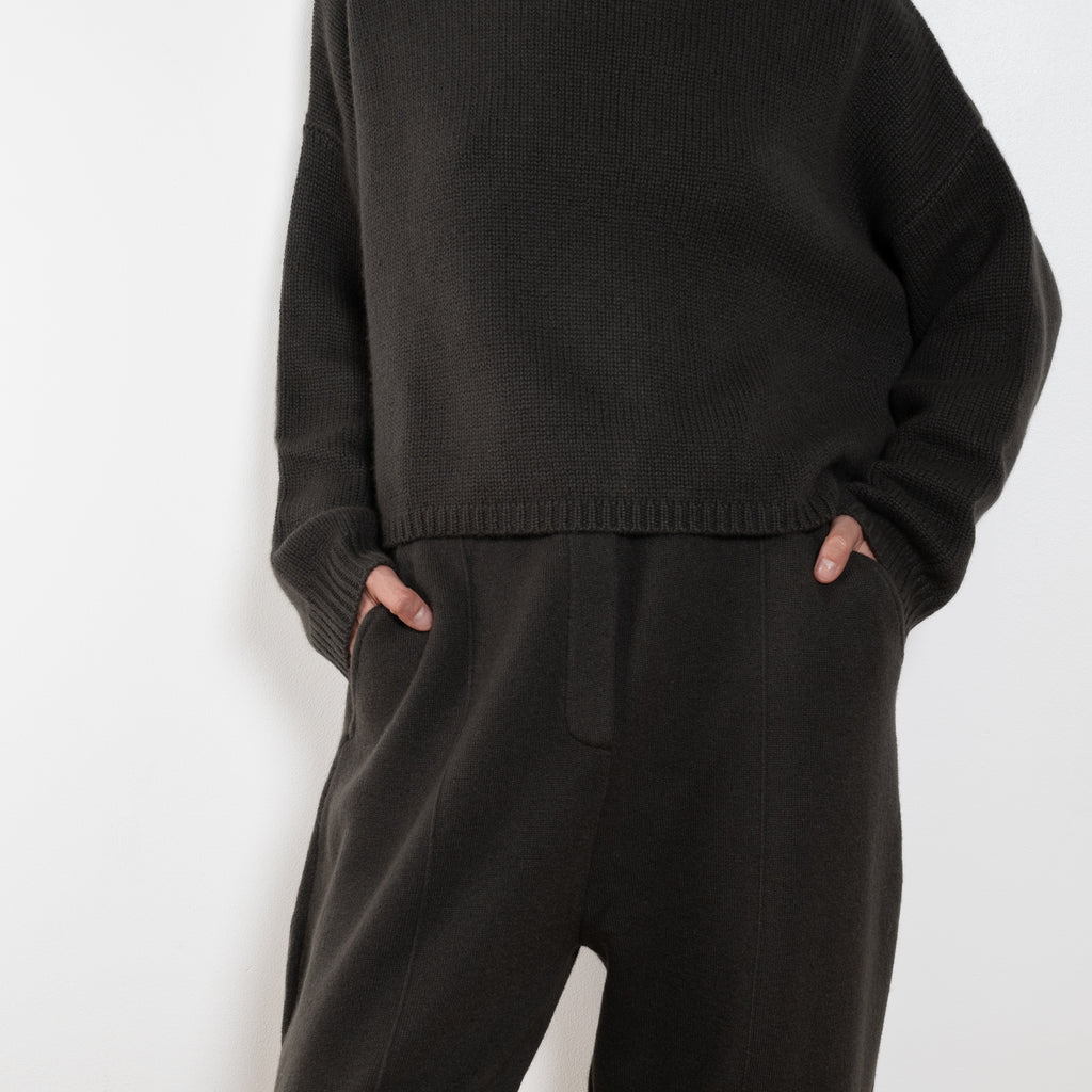 The Wrenda Trousers by Lisa Yang are crafted in our signature knitted double face cashmere