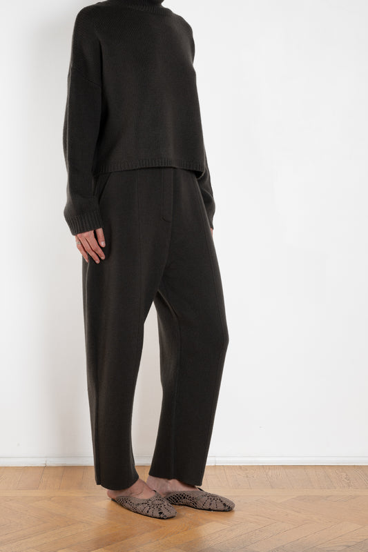 The Wrenda Trousers by Lisa Yang are crafted in our signature knitted double face cashmere