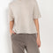 The Cila Tee by LISA YANG is a fine knit cashmere t-shirt with a classic round neck and rolled trim edges