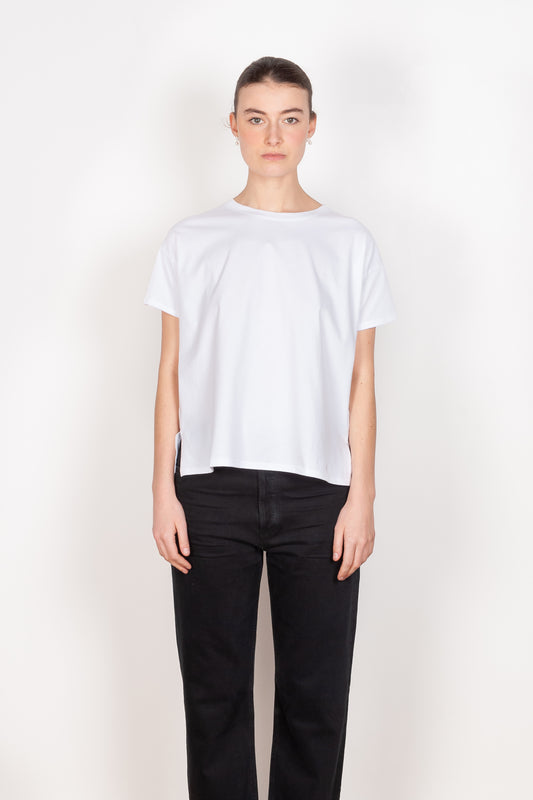 The Basiluzzo Tee by Loulou Studio is a loose boxy round neck t-shirt