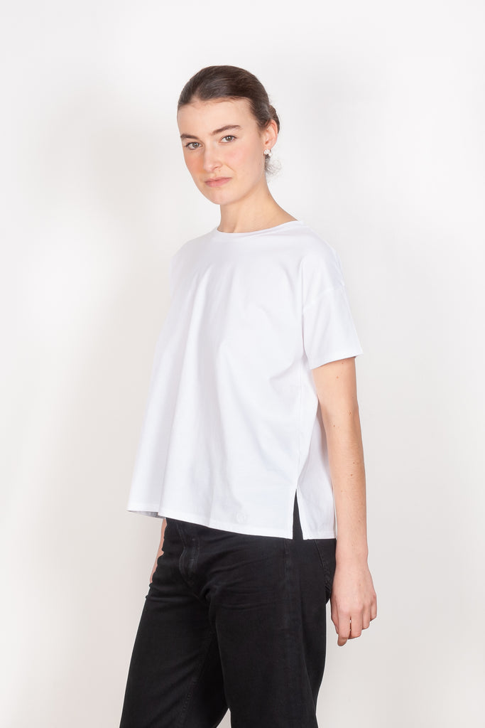 The Basiluzzo Tee by Loulou Studio is a loose boxy round neck t-shirt