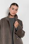 The Borneo Coat by Loulou Studio is an oversized double breasted coat in a soft and warm wool and cashmere blend