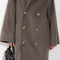 The Borneo Coat by Loulou Studio is an oversized double breasted coat in a soft and warm wool and cashmere blend