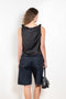 The Isu Short by Loulou Studio is a mid rise jeans short with bermuda-like proportions