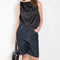The Isu Short by Loulou Studio is a mid rise jeans short with bermuda-like proportions