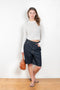 The Isu Short by Loulou Studio is a mid rise jeans short with bermuda-like proportions