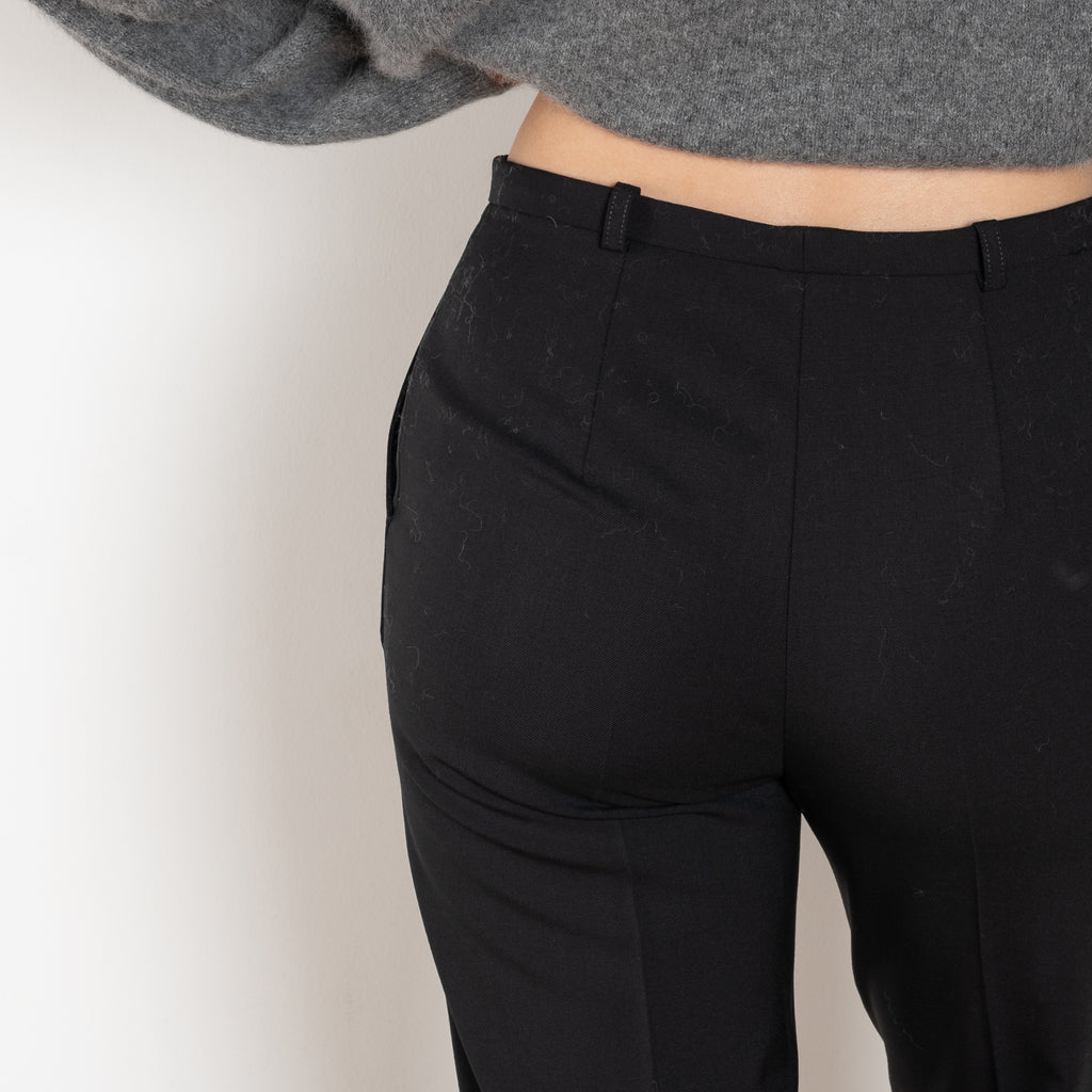 The Malka Trouser by Loulou Studio is a slightly fitted trouser with a low waistband