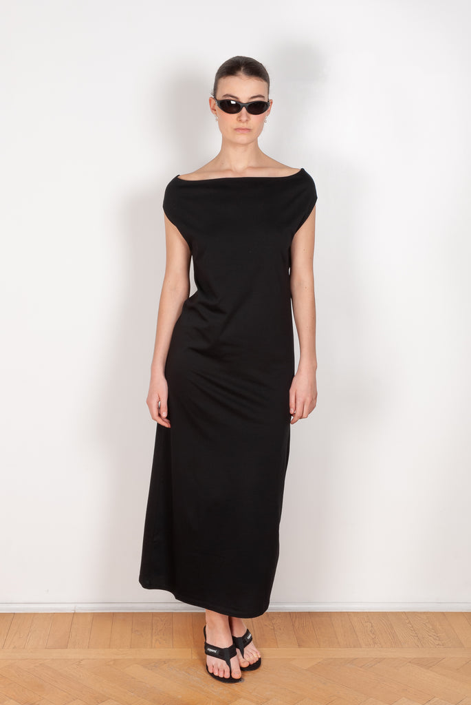The Martial Dress by Loulou Studio is an off the shoulder, cap sleeved t-shirtdress&nbsp;