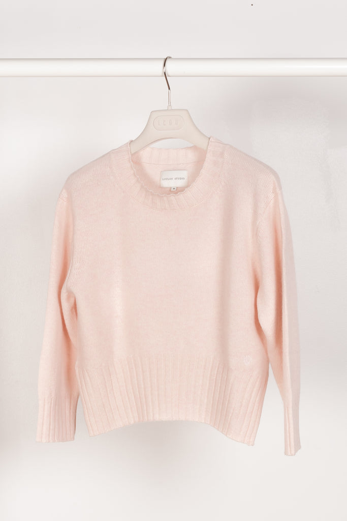 The Mora Sweater by Loulou Studio is a&nbsp;high round neck sweater