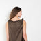The Moun Dress by Loulou Studio is a cotton silk twill maxi dress with a drape knot detail on the shoulders