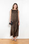 The Moun Dress by Loulou Studio is a cotton silk twill maxi dress with a drape knot detail on the shoulders