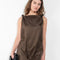 The Moun Dress by Loulou Studio is a cotton silk twill maxi dress with a drape knot detail on the shoulders