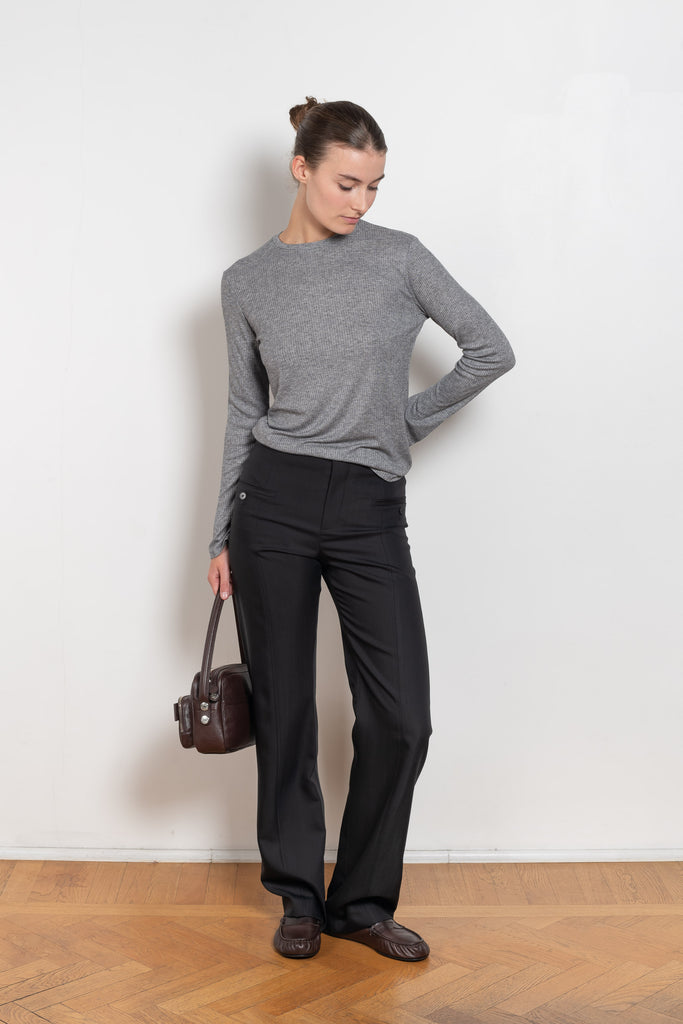 loulou de saison ortigia rib tee grey