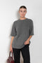 The Raven Sweater by Loulou Studio is a short sleeved loose sweater in a soft yak and wool blend